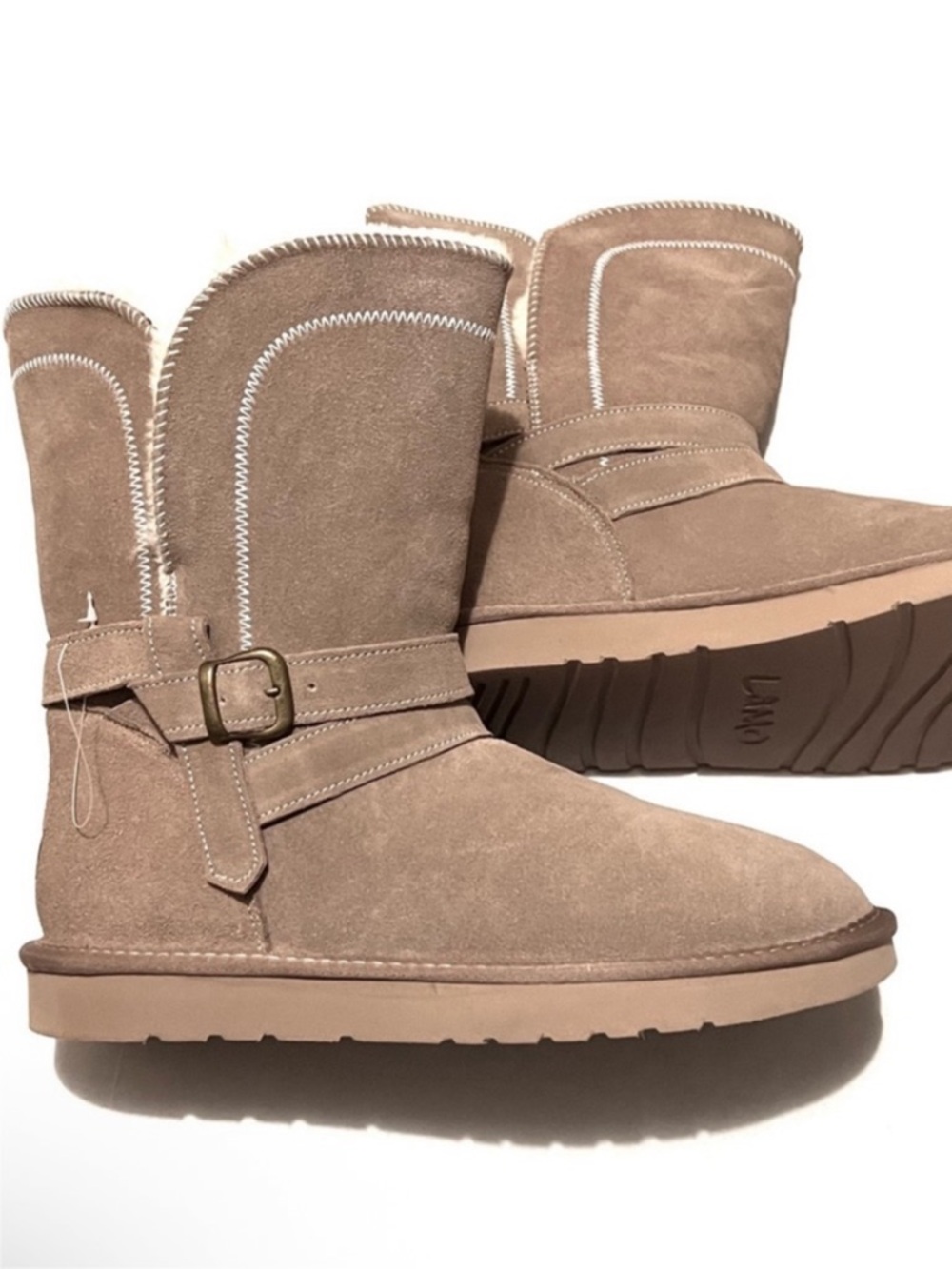 Lamo Vanessa Suede Water Resistant Boots Size 11 New